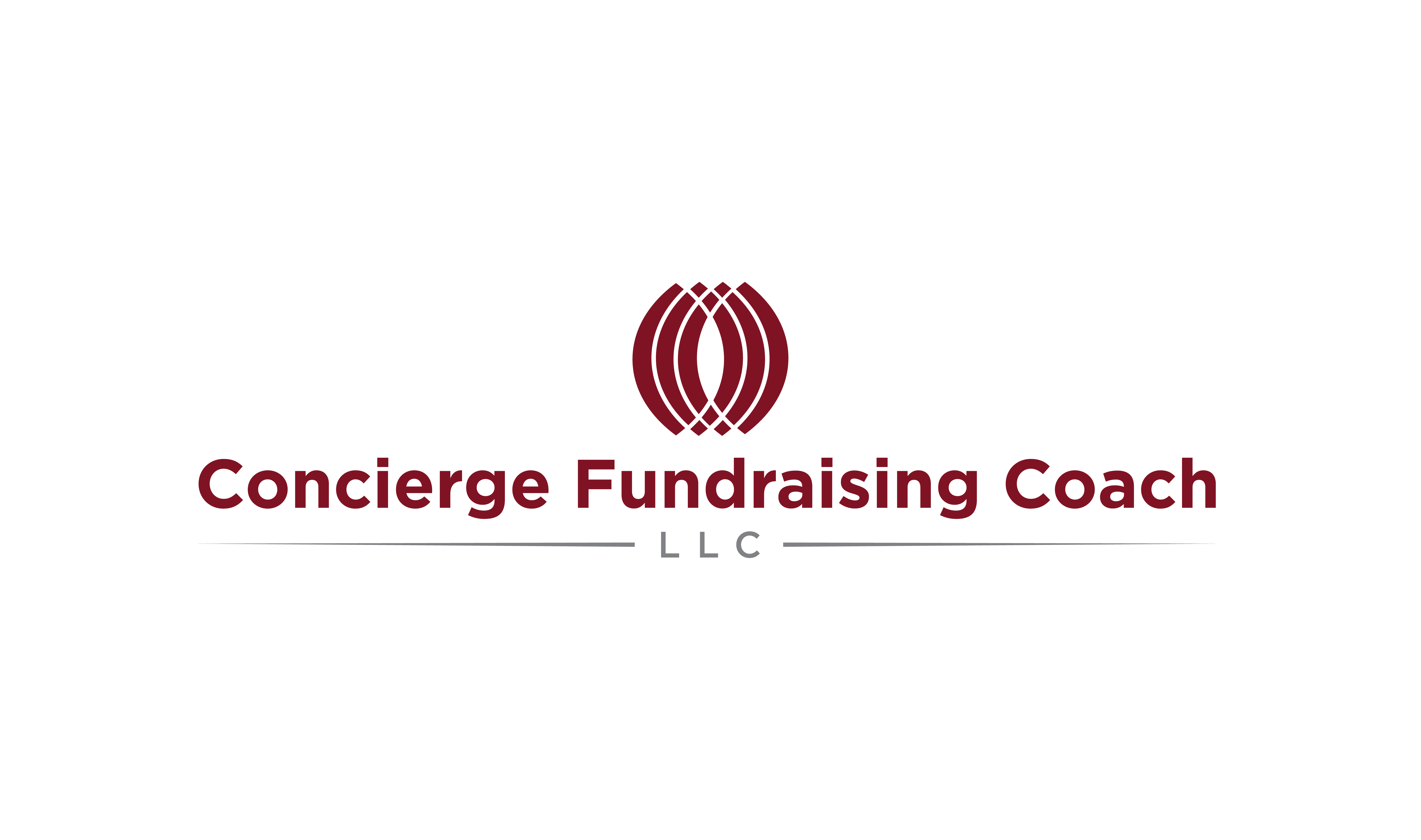 Concierge Fundraising Coach, LLC logo with the business name as burgundy text